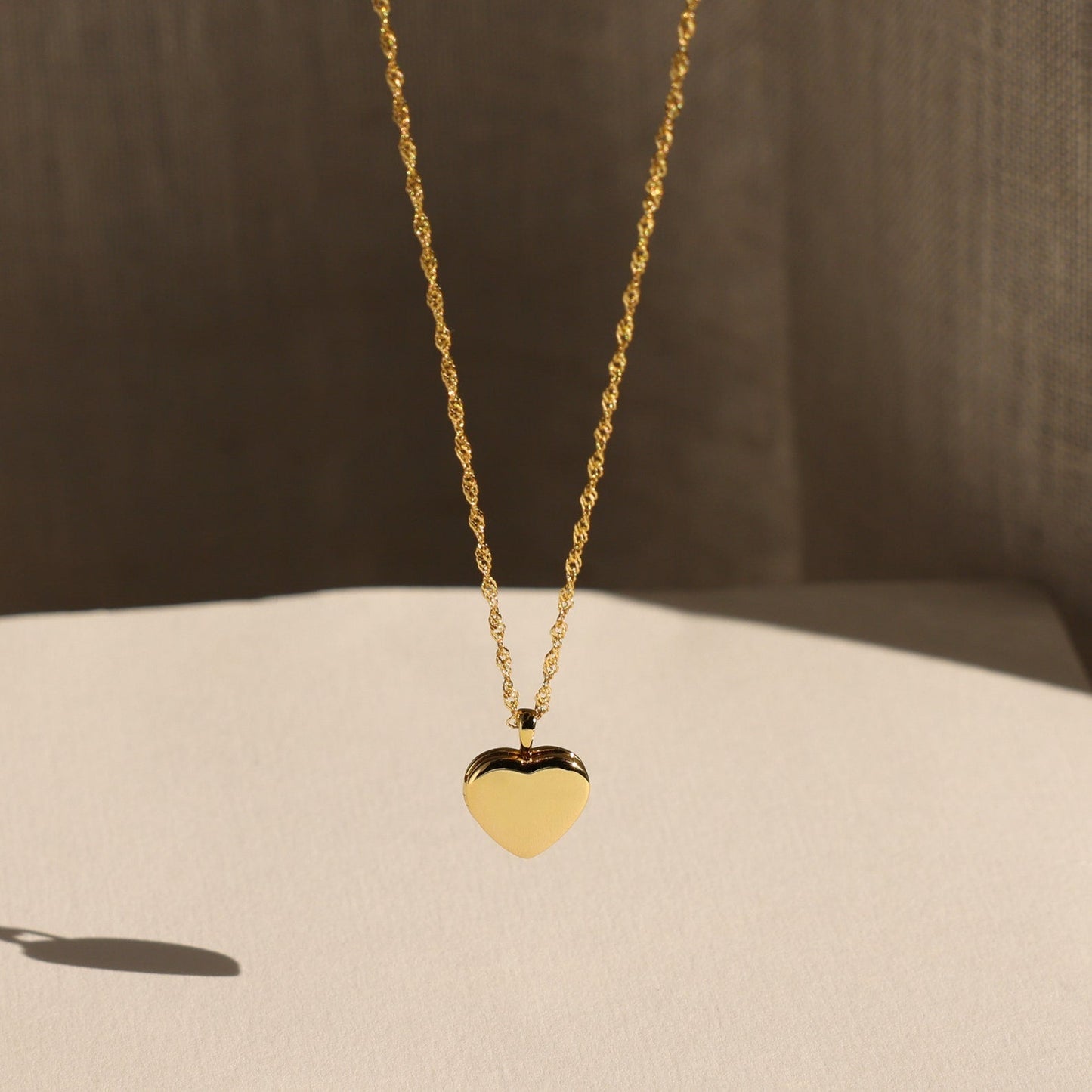 Hana initial heart locker necklace