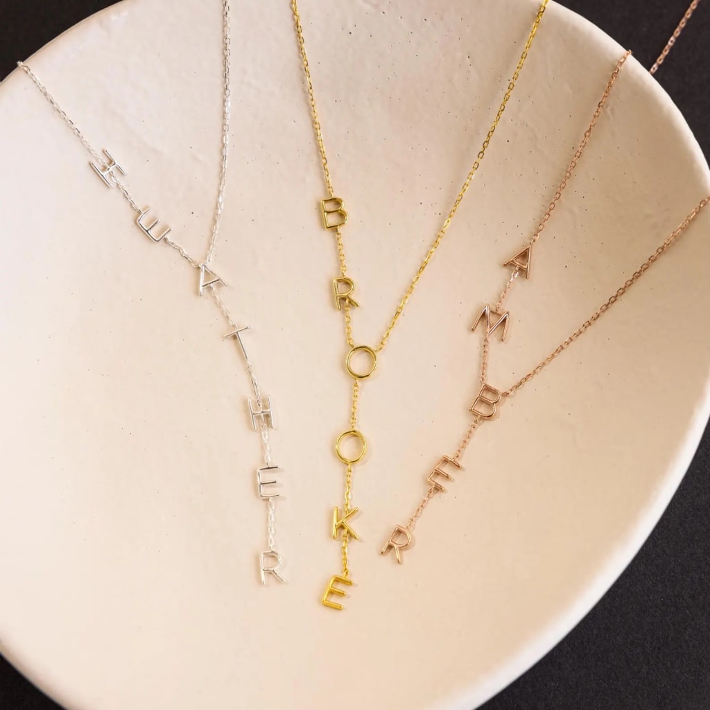 Layla initial necklaces