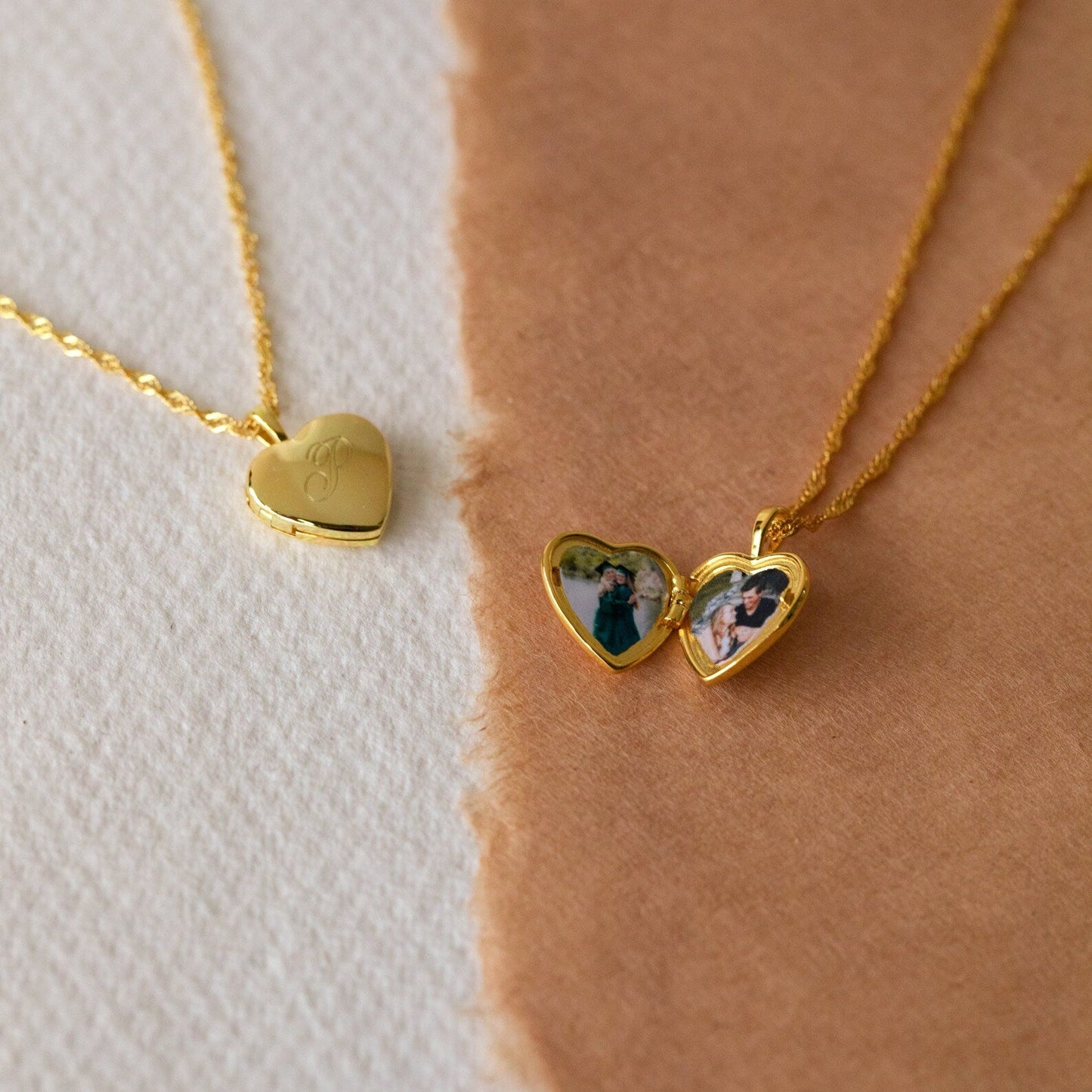 Hana initial heart locker necklace