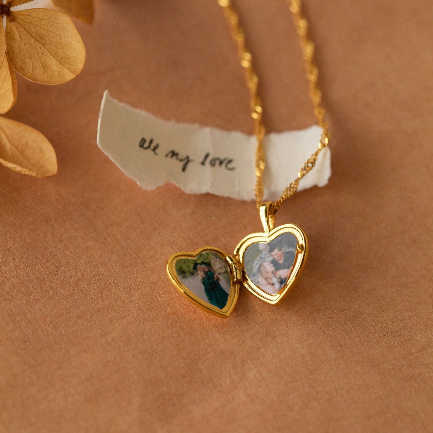 Hana initial heart locker necklace